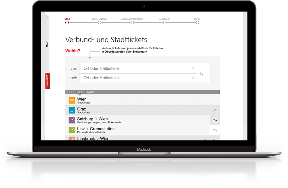 App & Web Design: ÖBB Ticketshop » Case Study » Illustree